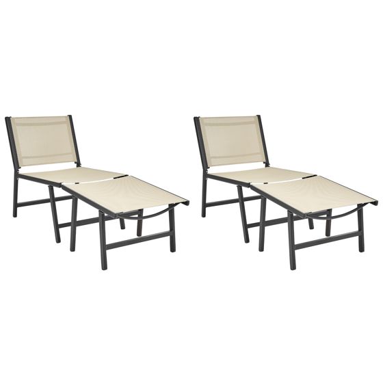 Puutarhatuolisetti 2 kpl MARCEDDI rahilla Metalli Beige