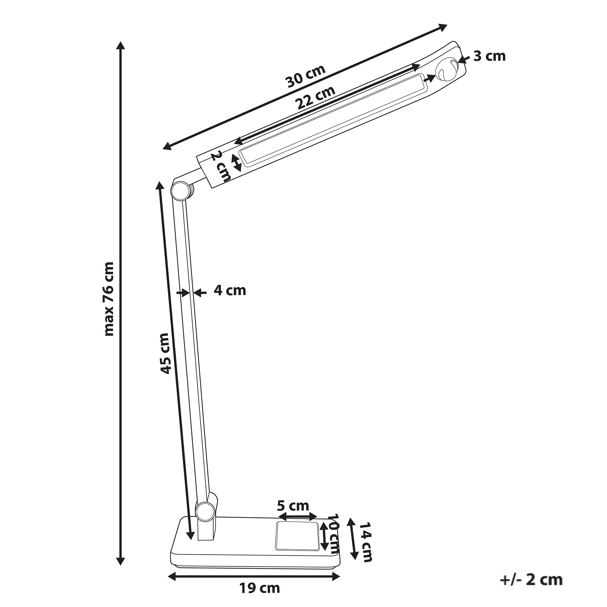 Työpöydän LED-valaisin LEPUS liiketunnistimella Valkoinen