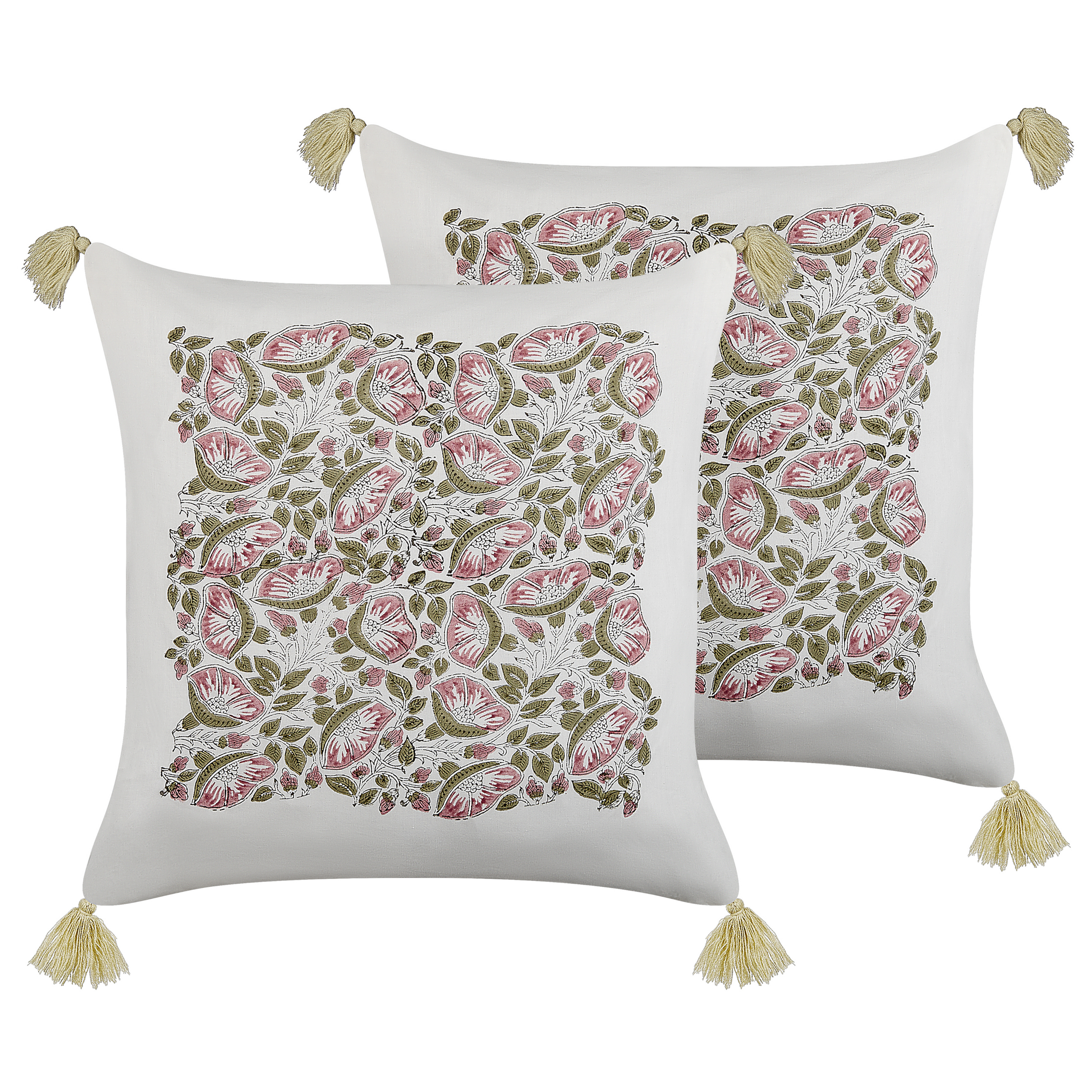 Koristetyynysetti 2 kpl CARISSA 45 x 45 cm Puuvilla Monivärinen Kukkakuvio