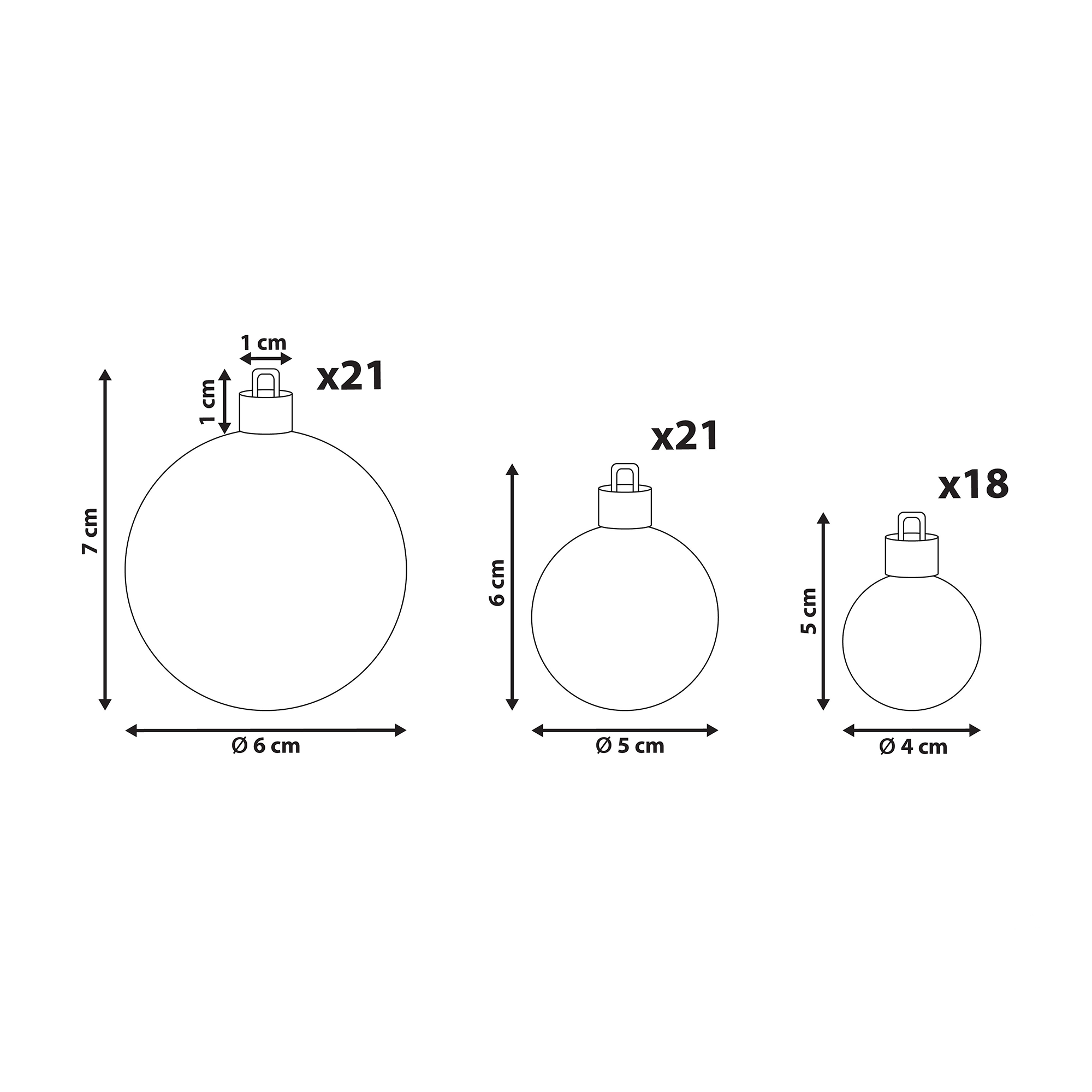 Kuusenkoristesetti 60 kpl LOVATNET Kupari