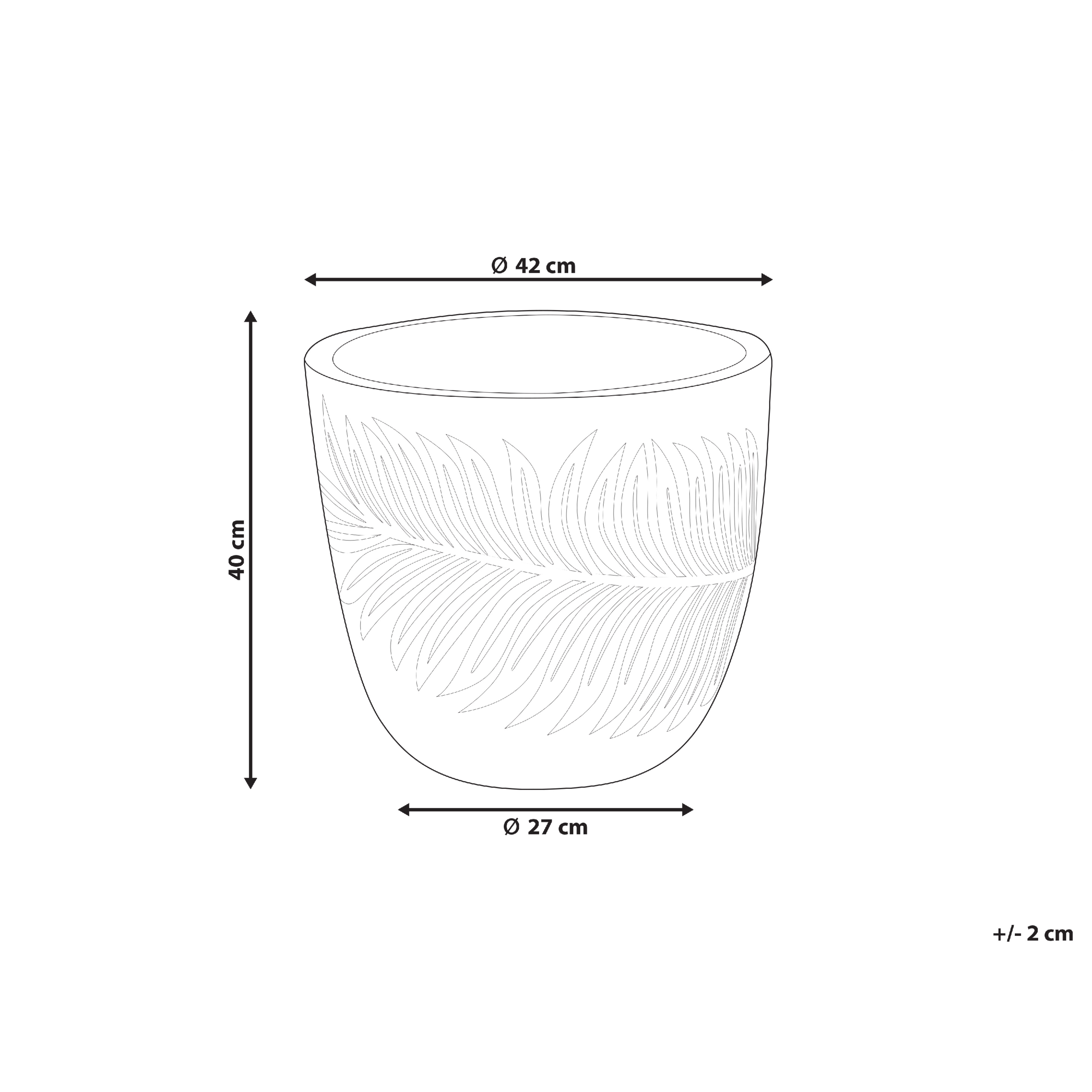Kukkaruukku FTERO 42 cm Luonnonvalkoinen