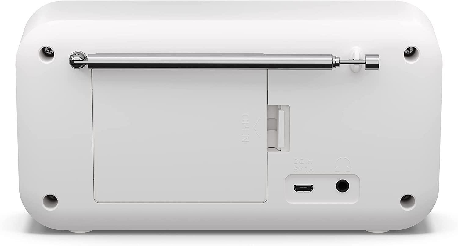 Sharp DR-P420(WH) Tokyo kannettava digitaaliradio, FM/DAB/DAB+, Bluetooth 5.0, USB- tai akkukäyttöinen, lumivalkoinen | Sharp | Tokyo kannettava digitaaliradio | DR-P420(WH) | valkoinen | USB-portti | Bluetooth