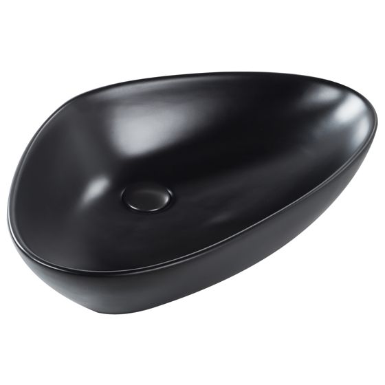 Pesuallas tason päälle TIRIG 60 x 39 cm Keramiikka Musta