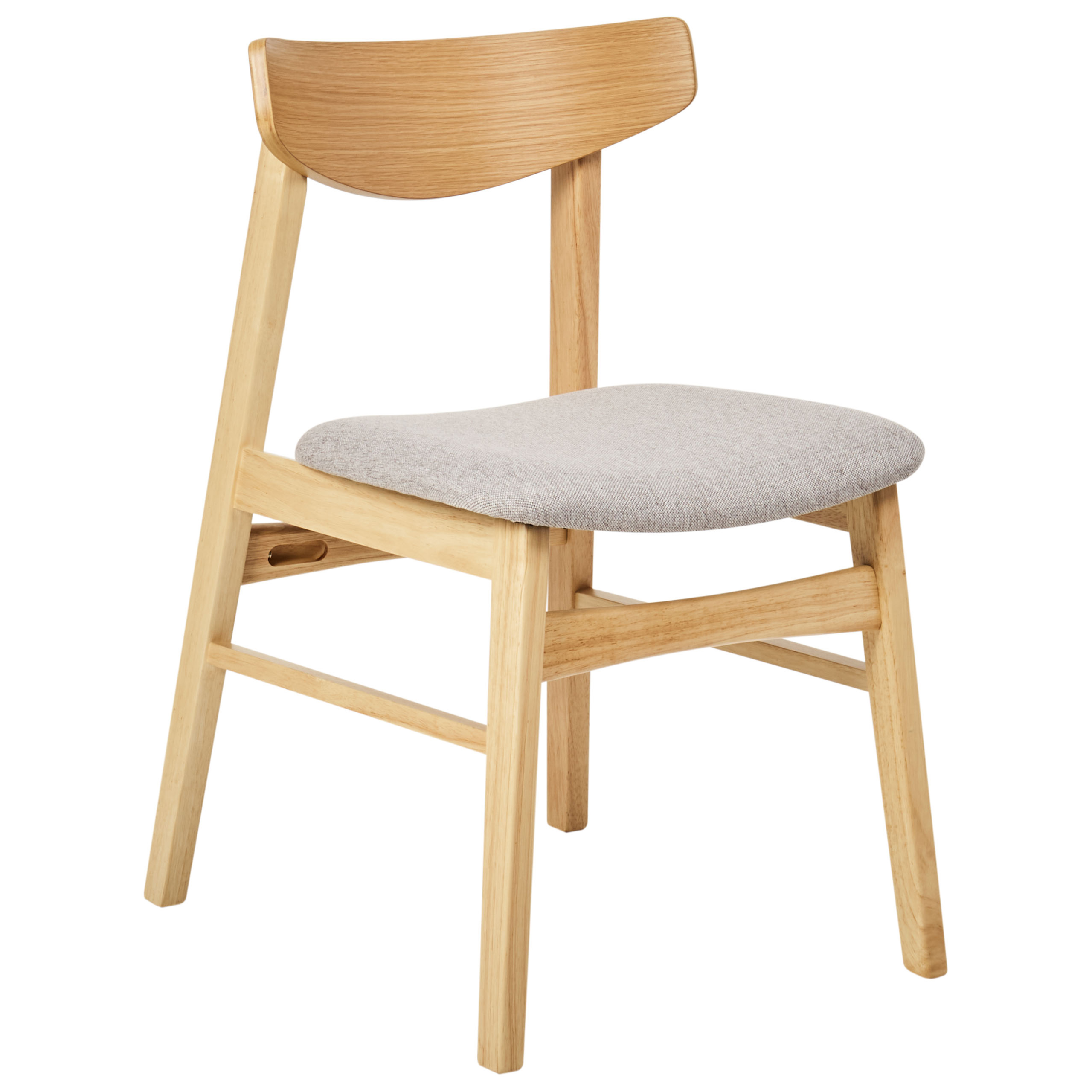 Ruokatuolisetti 2 kpl SMILEY puu Vaaleanharmaa