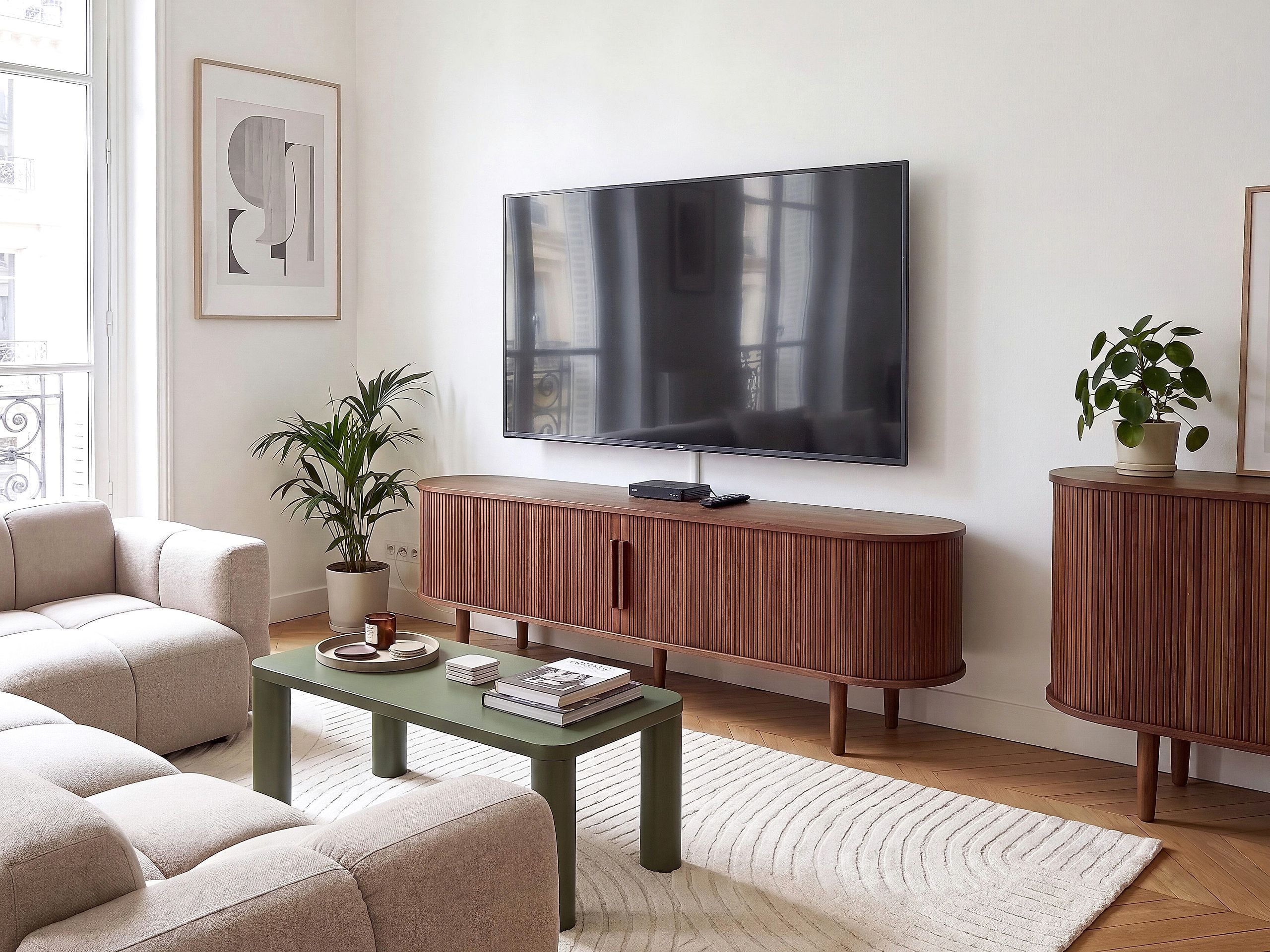 TV-taso SORELL Tummanruskea