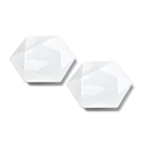 Jälkiruokalautanen posliini Affekdesign Ralph White 24,5x21x2 valk 2kpl