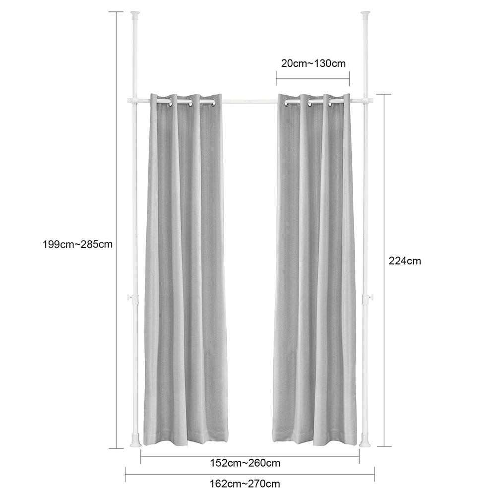 SoBuy Pimennysverho lämpöeristetty säädettävä leveys KLS12-HG