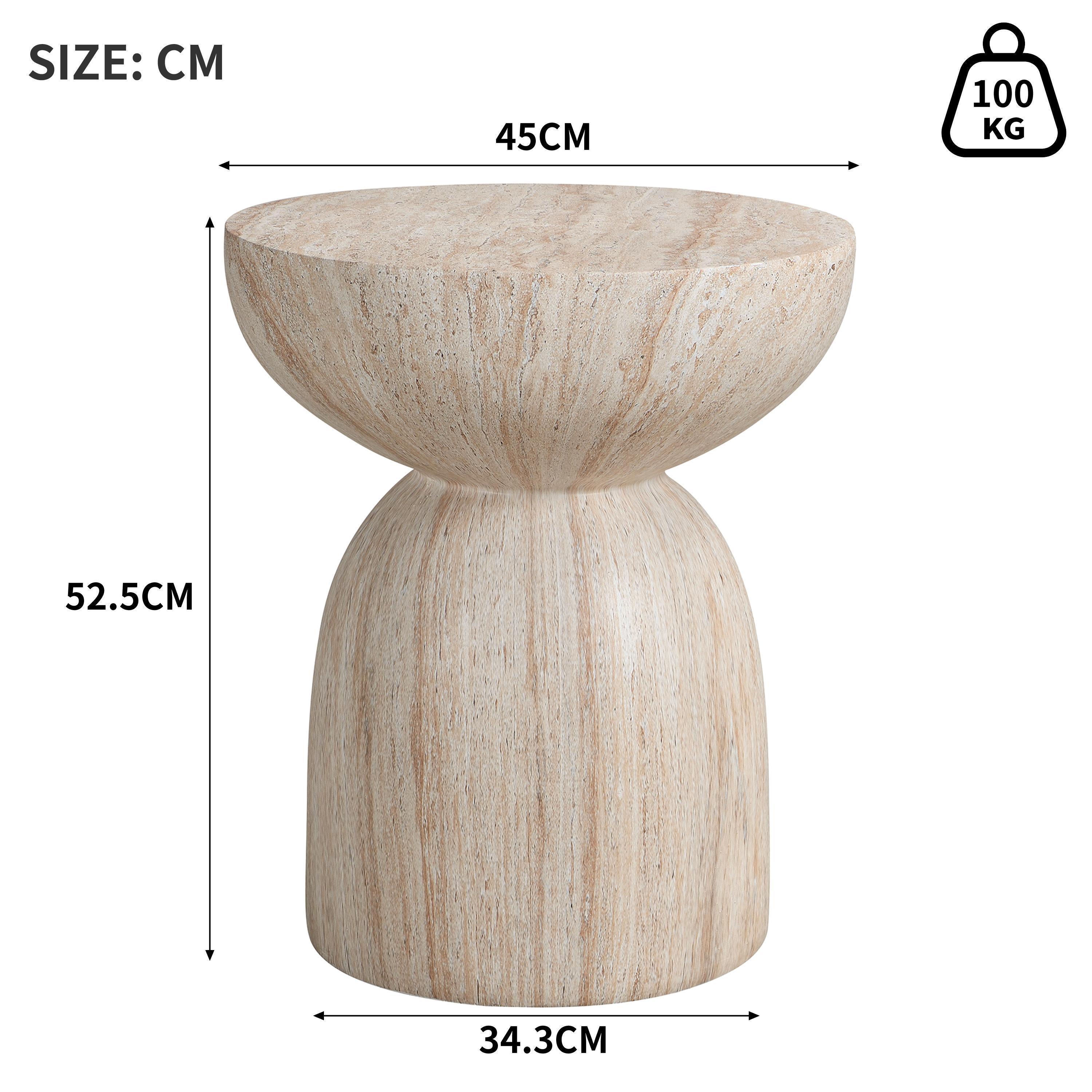 Apupöytä, travertiinin näköinen, MgO-materiaalia