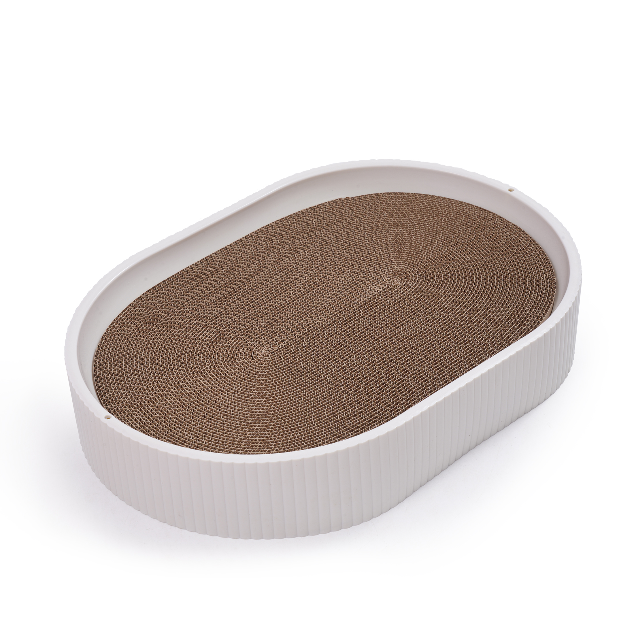 Suuri pahvista tehty raapimapuu kissoille