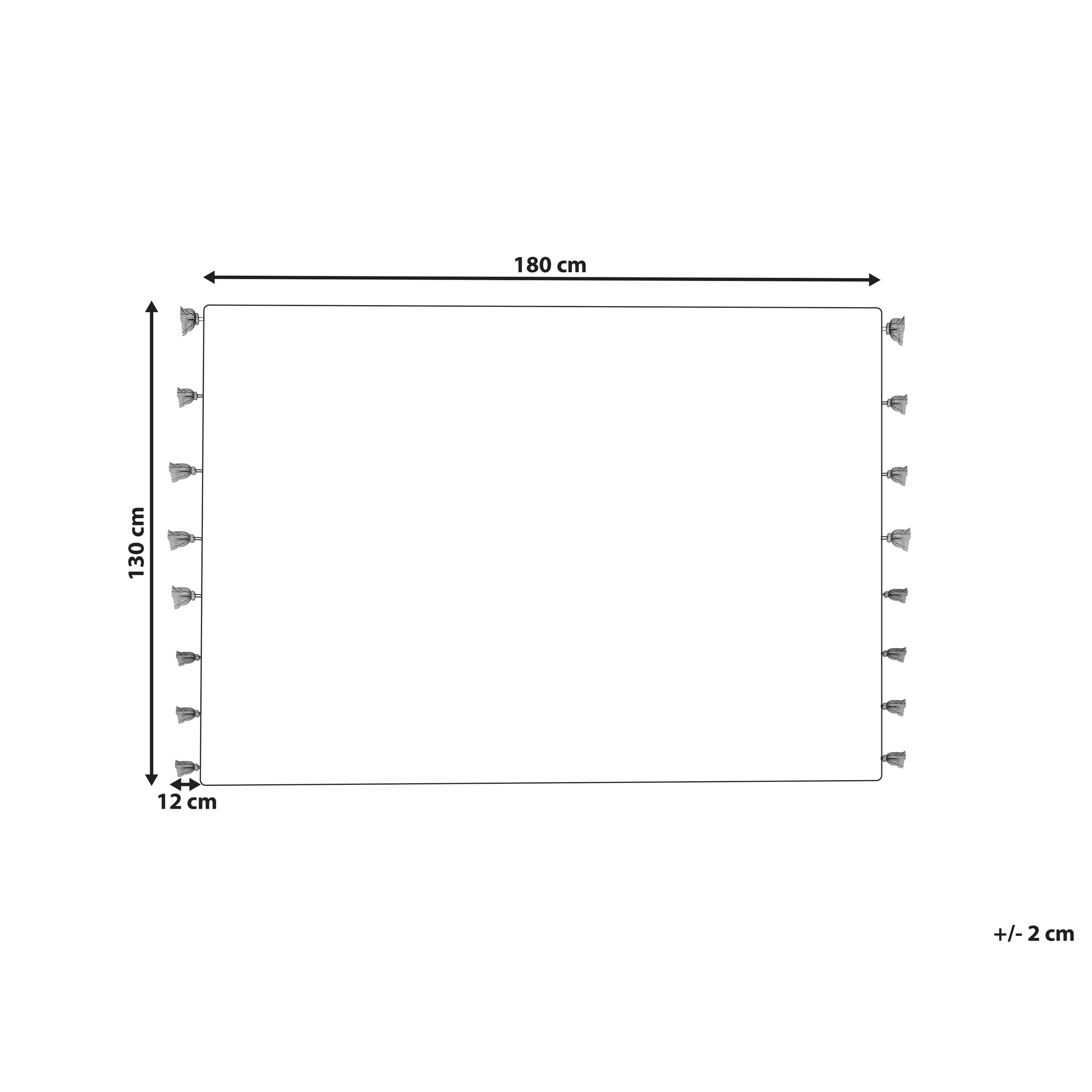 Torkkupeitto BHIND puuvilla 130 x 180 cm Beige