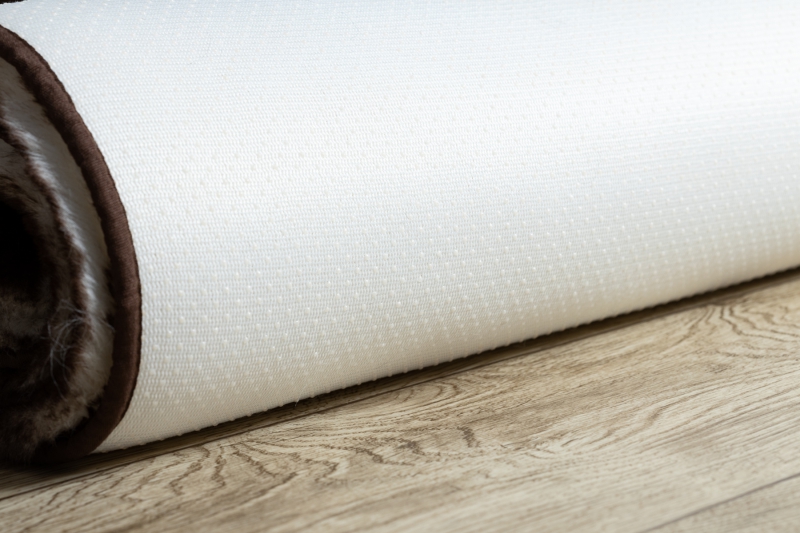 Matto LAPIN Shaggy väri norsunluu / suklaa liukastumisenesto, pese 180x270 cm