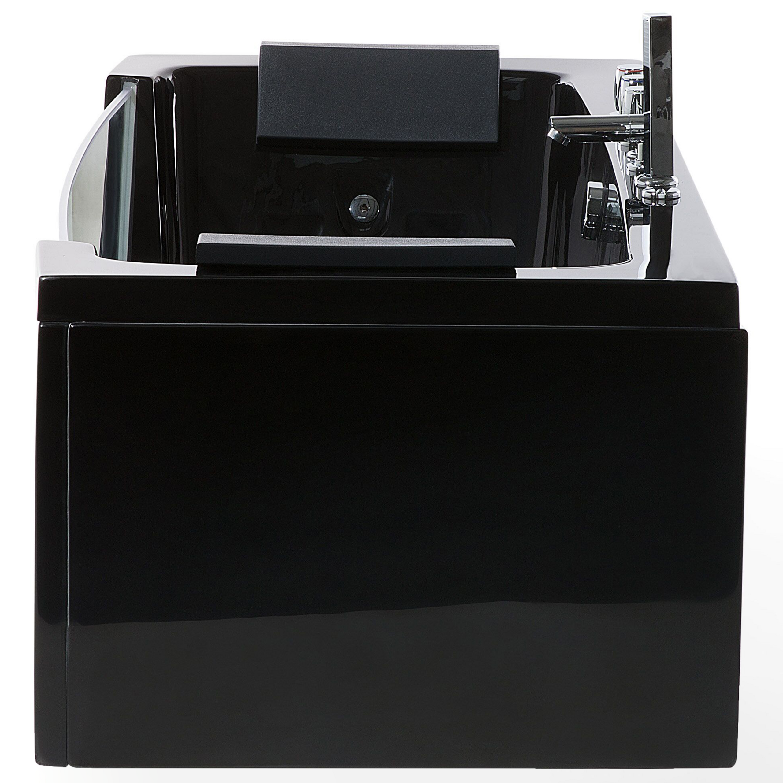 Kulmaporeamme LED-valolla SAMANA 174 x 79 cm Musta