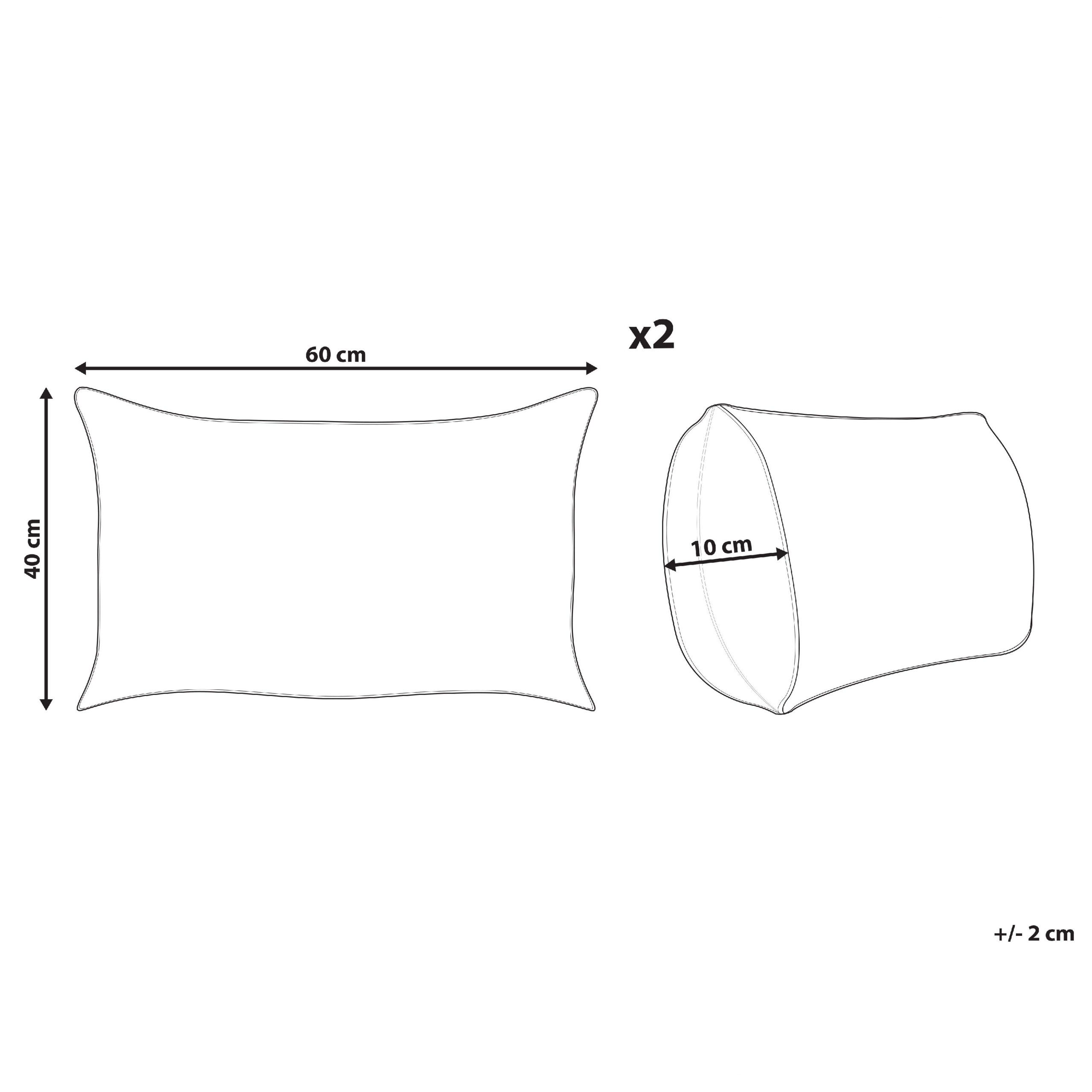 Ulkotyynysetti 2 kpl CERIANA Eläinkuvio 40 x 60 cm Sininen