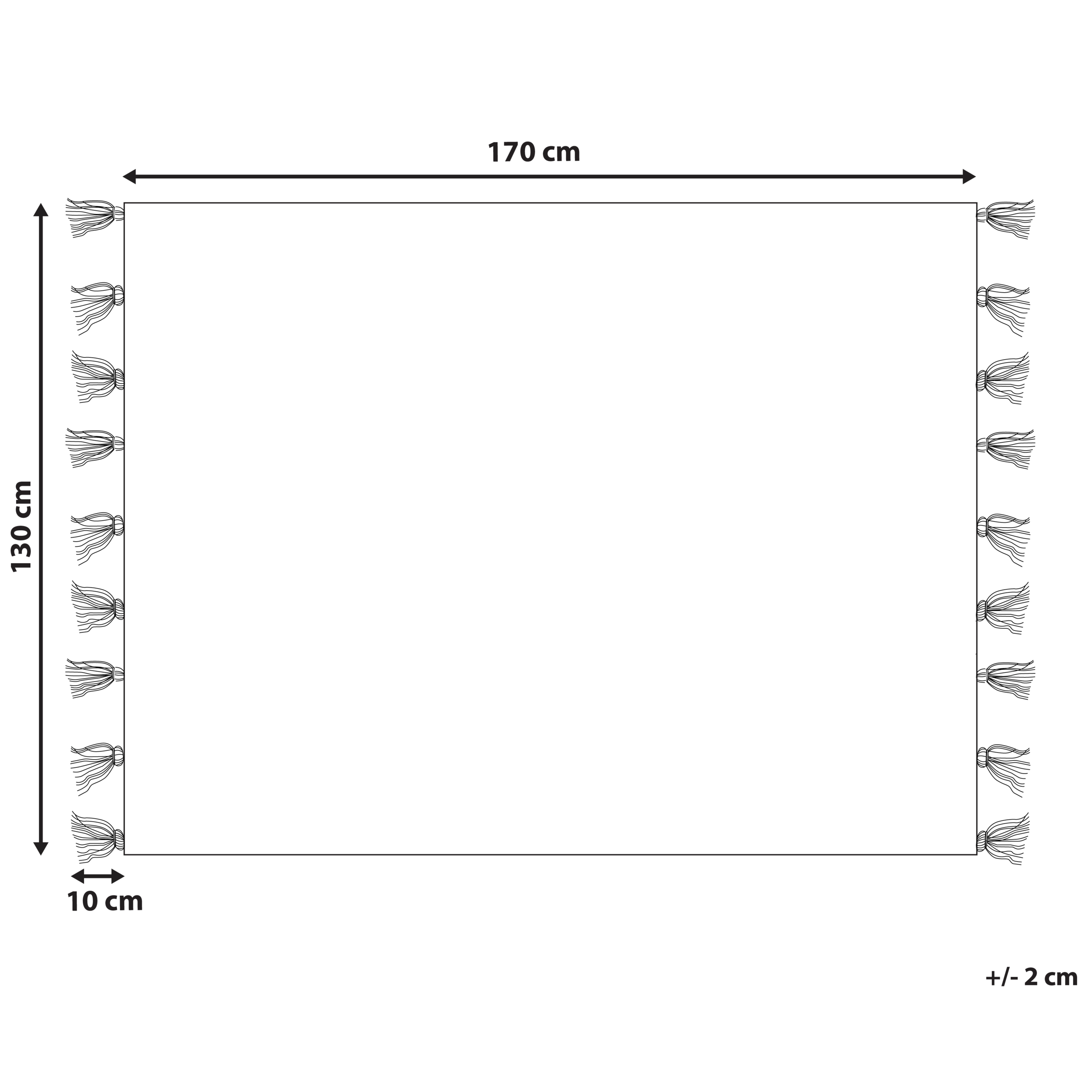 Torkkupeitto THAPREK kangas 130 x 170 cm Beige