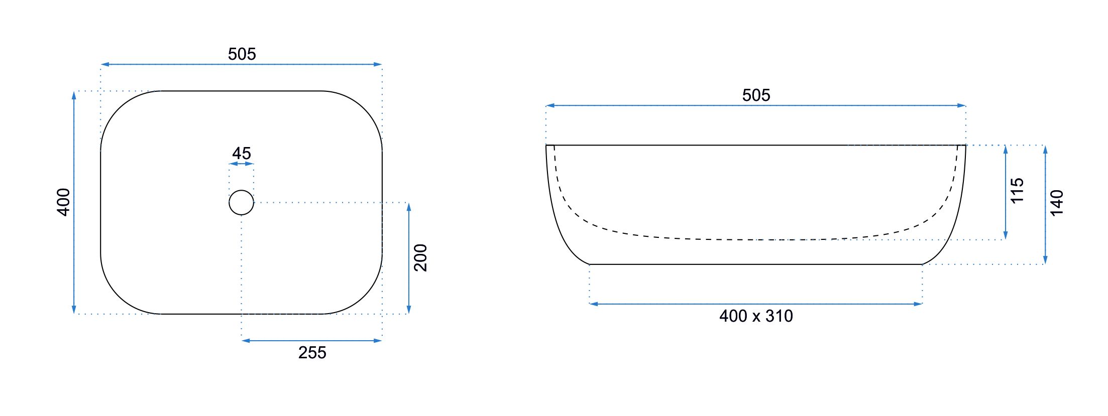 REA Malja-allas MONA, 50,5X40X14CM