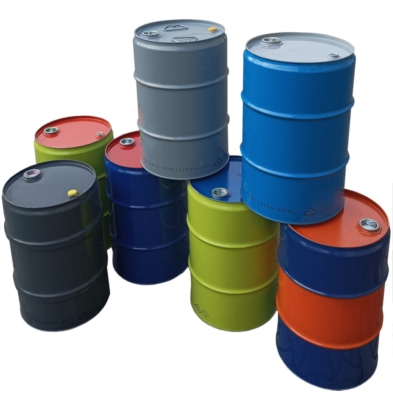 Teräksinen metallitynnyri TH 60L, 2 ja 3/4 korkkia - VÄRISEKOITUS