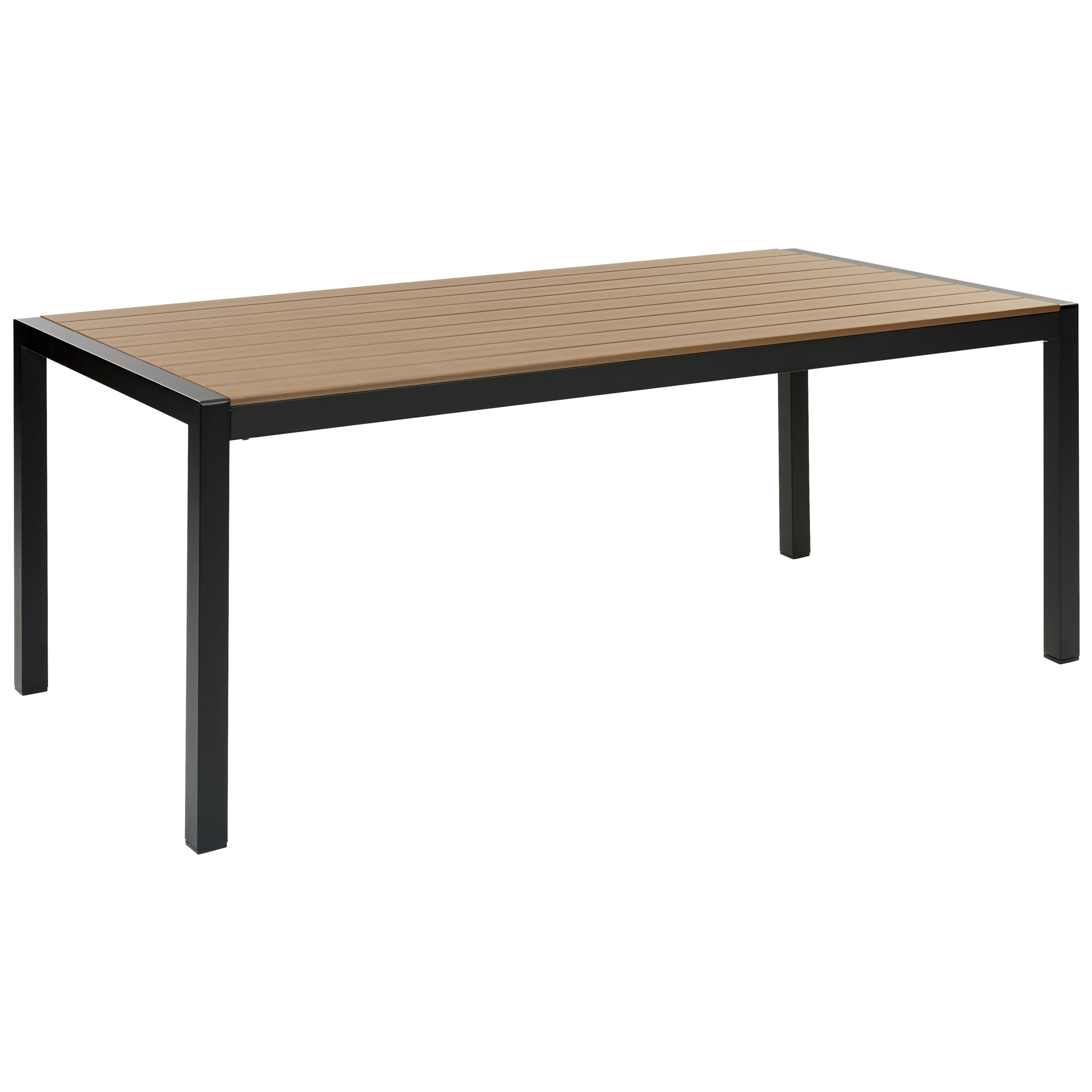 Puutarhapöytä VERNIO 180 cm 90 cm Metalli Ruskea/musta