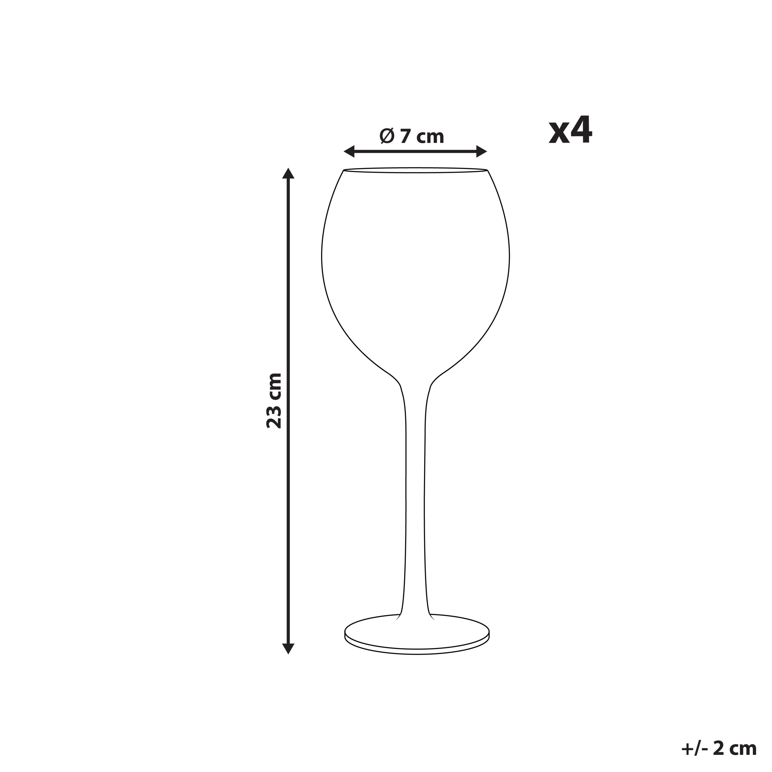 Viinilasisetti 4 kpl DIOPSIDE 360 ml Vaaleanpunainen