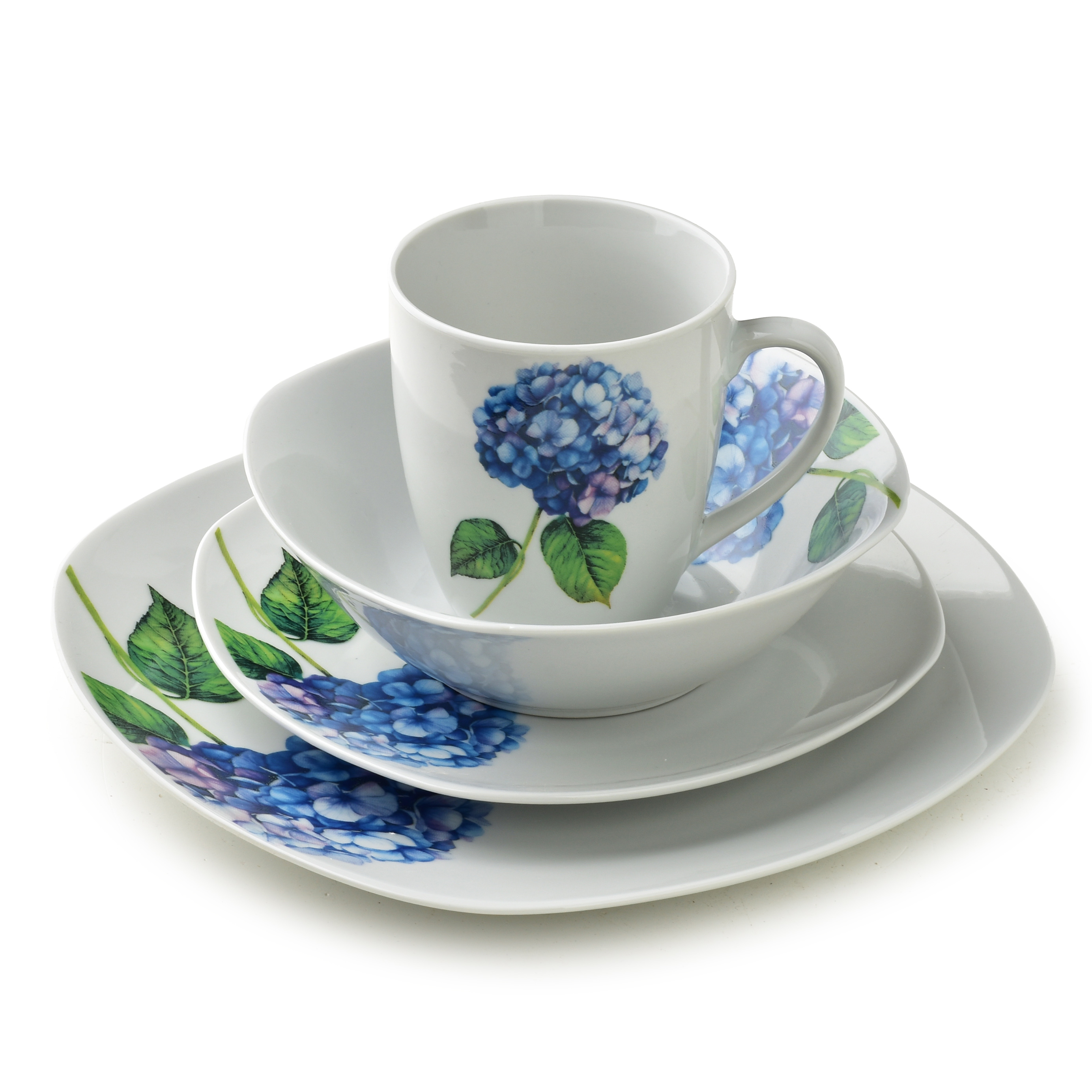 Ruokailuastiasto posliini AFFEKDESIGN LEA PURPLE 25,5cm violetti 16 osaa