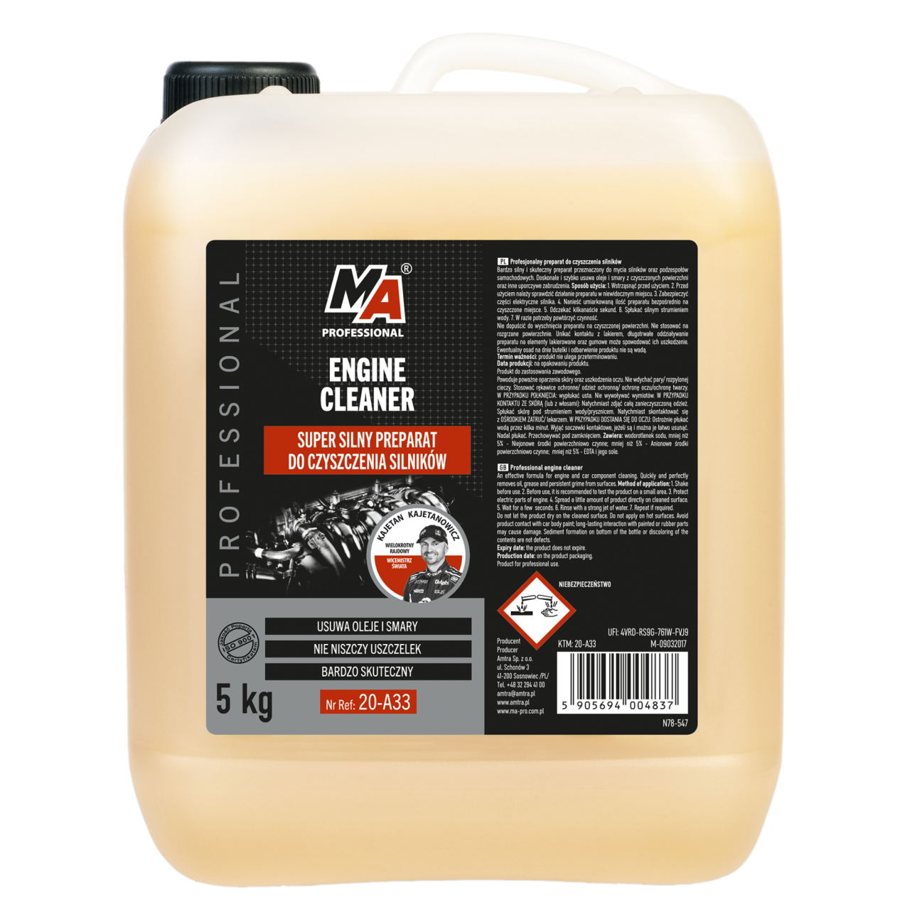 004837 MA ammattimainen moottorinpuhdistusaine 5 kg.
