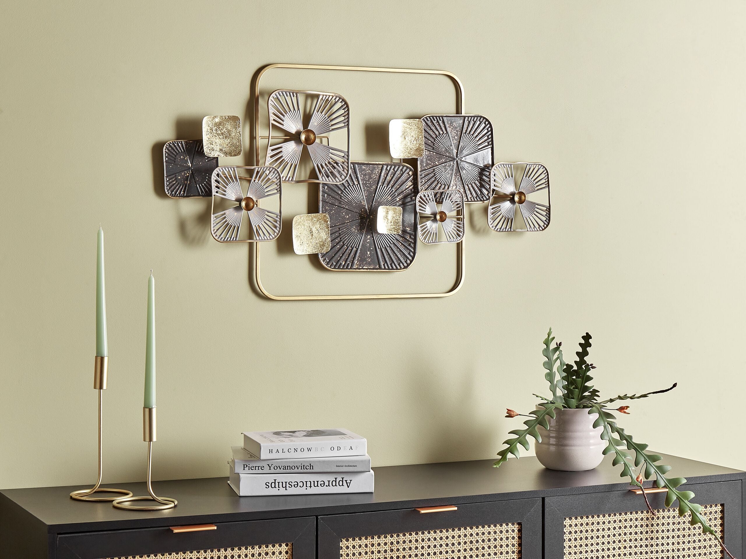 Seinäkoriste LAWRENCIUM metalli 50 cm Monivärinen