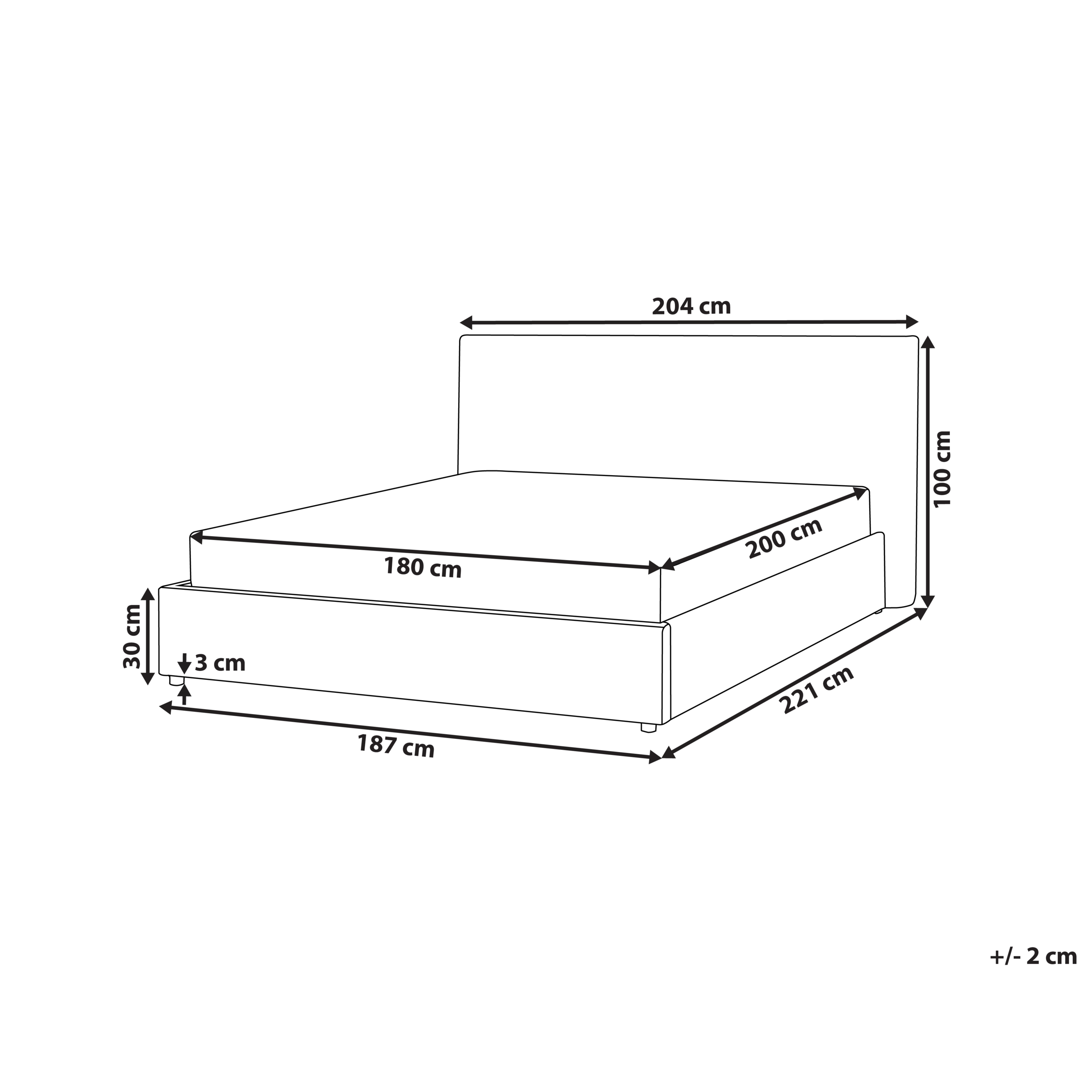 Vesisänky sametti LAVAUR 180 x 200 cm Ruskeanharmaa