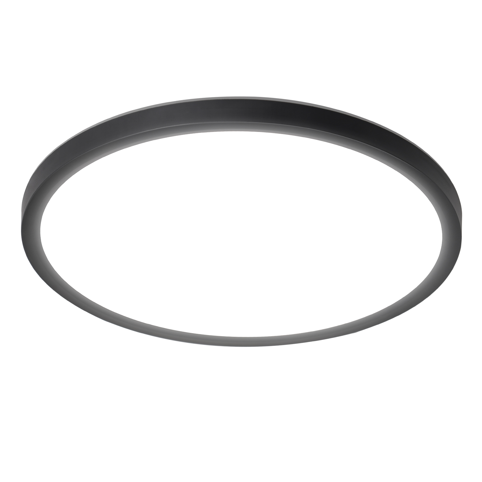 NETTLIFE litteä, LED-kattovalaisin, makuuhuoneeseen, musta, 18cm, 15W, ei-himmennettävä, lämminValkoinen, 3000K