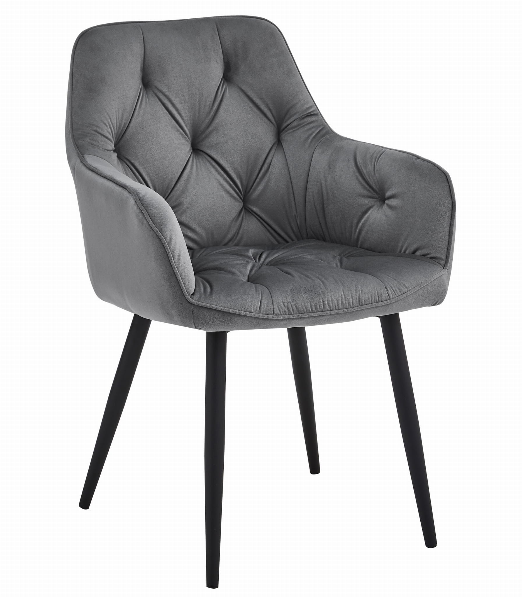 JORK tuoli - tummanharmaa sametti / mustat jalat x 1