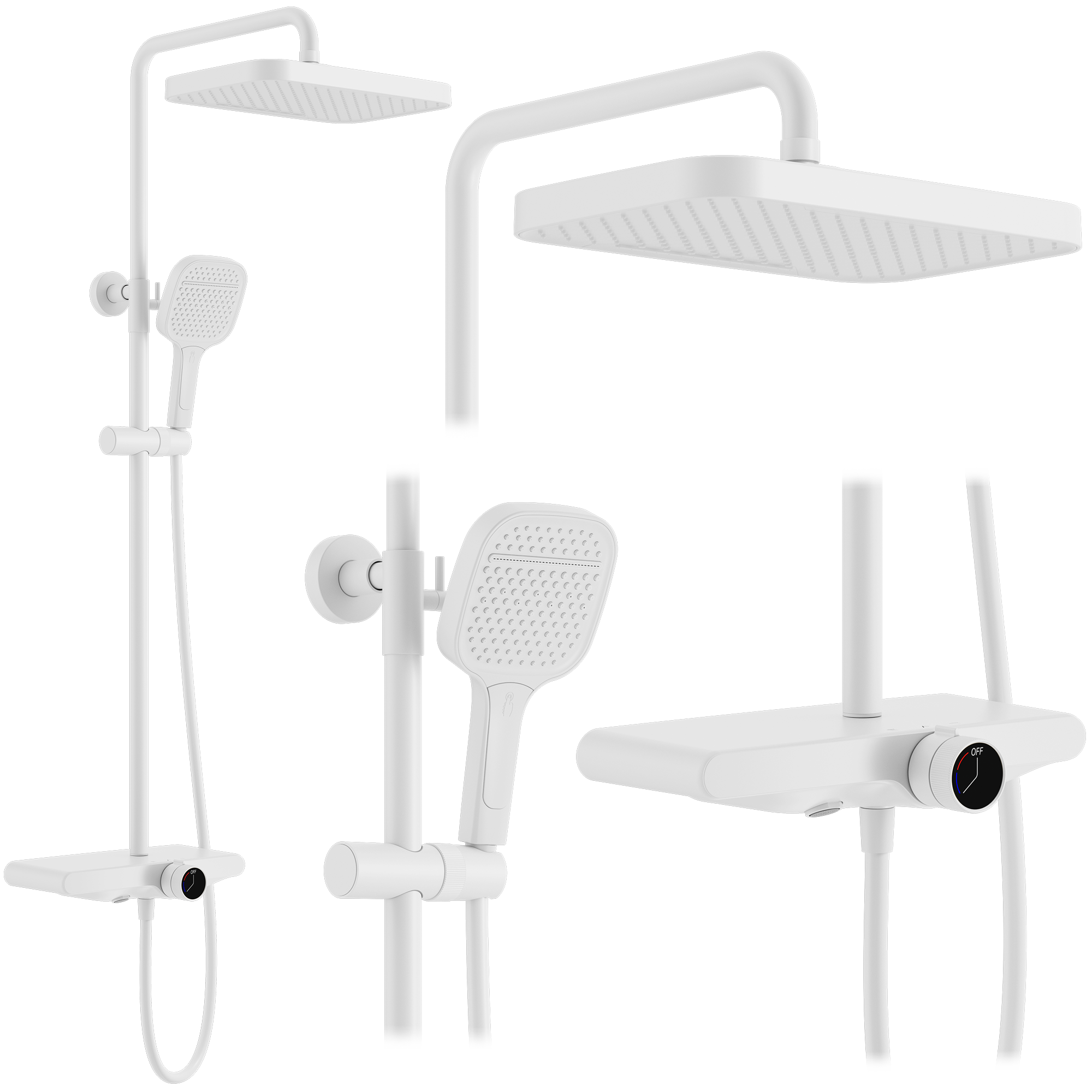 REA suihkusetti BARI valkoinen, 51X33X118,5CM