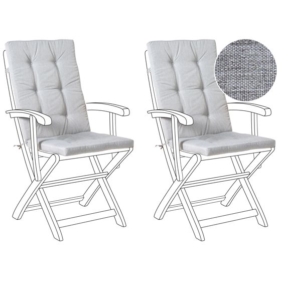 Selkä-/istuintyynysetti 2 kpl MAUI PREMIUM Meleerattu harmaa