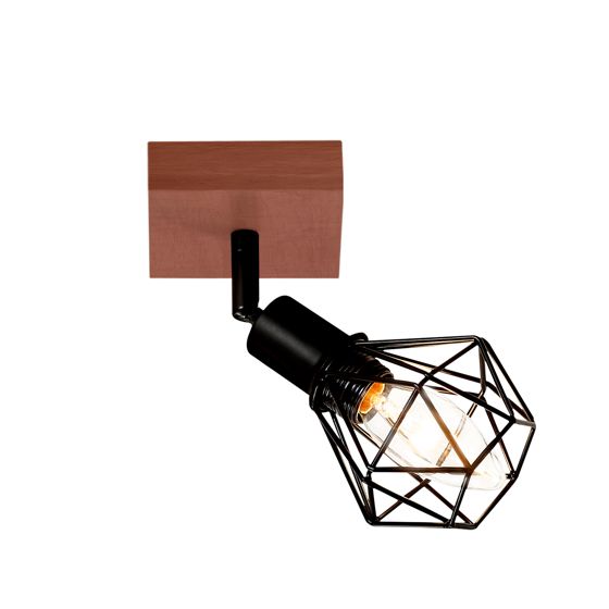 NETTLIFE - kattospottivalaisin mustaa metallia