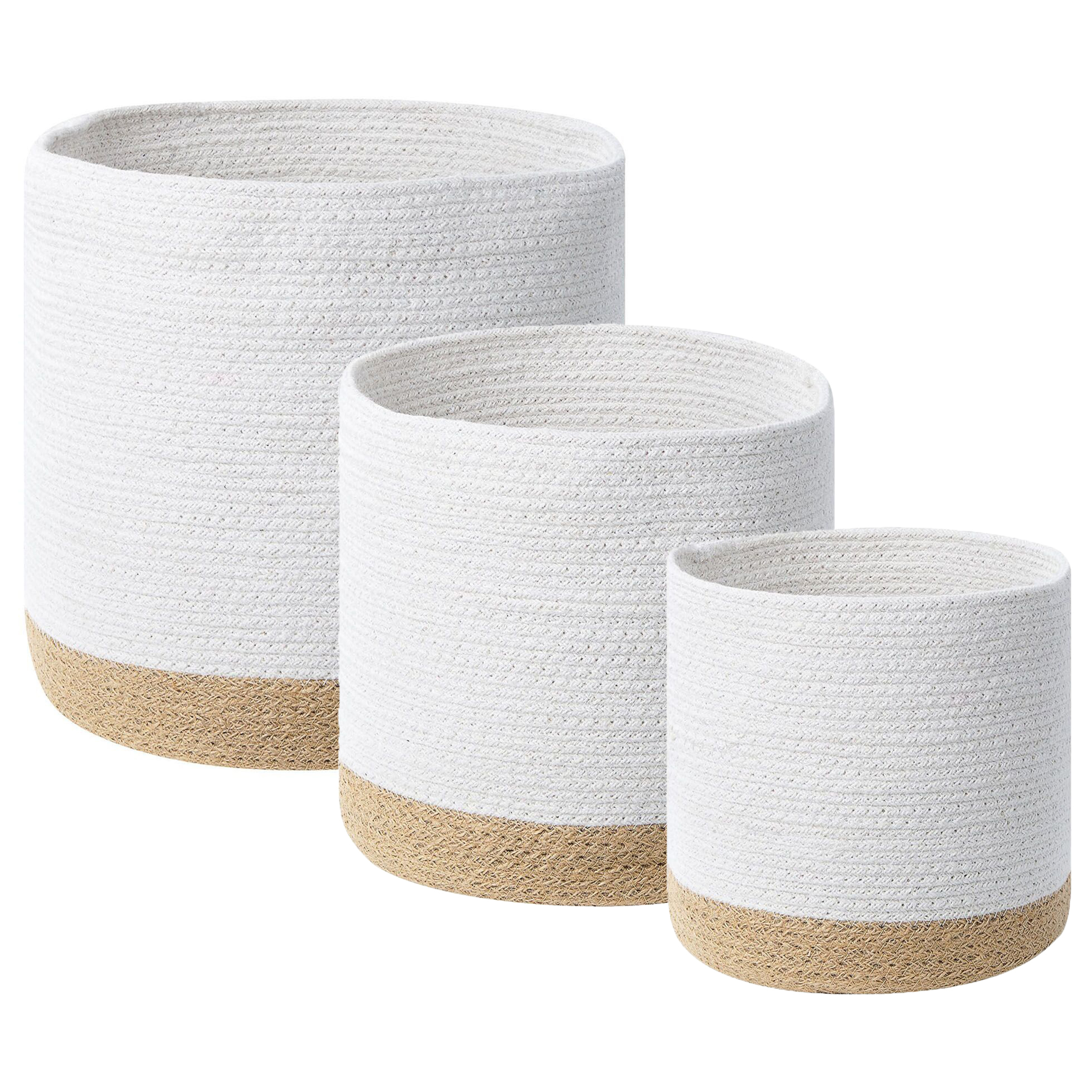 Korisetti 3 kpl BASIMA puuvilla Valkoinen