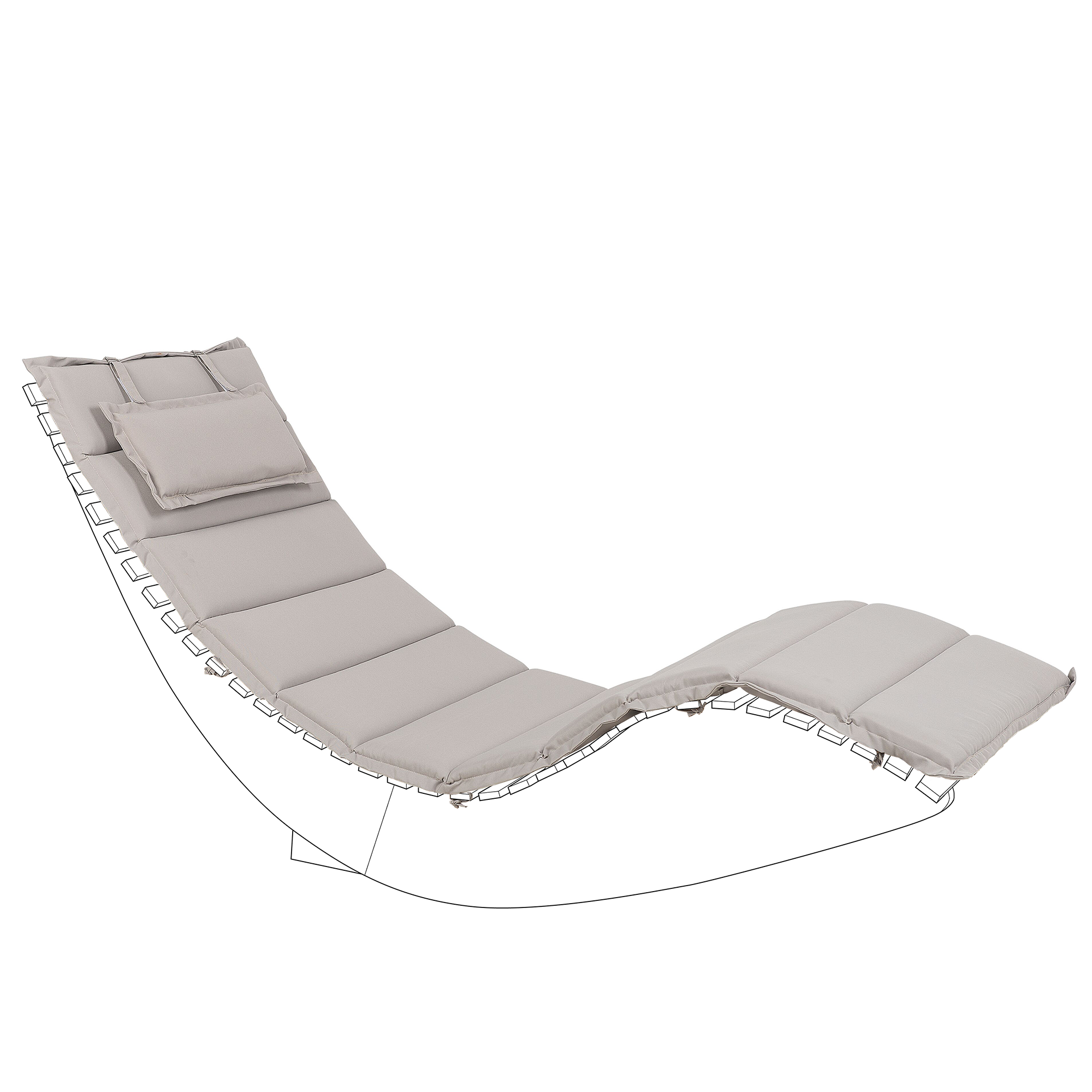 Aurinkotuolin pehmuste BRESCIA Ruskeanharmaa