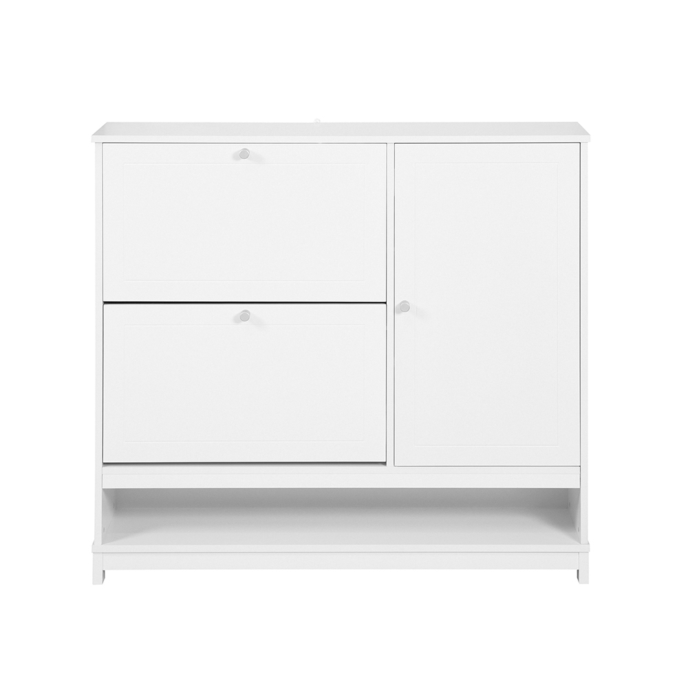 SoBuy Säilytyskaappi 3-ovinen puukuitu- ja lastulevy valkoinen FSR114-W