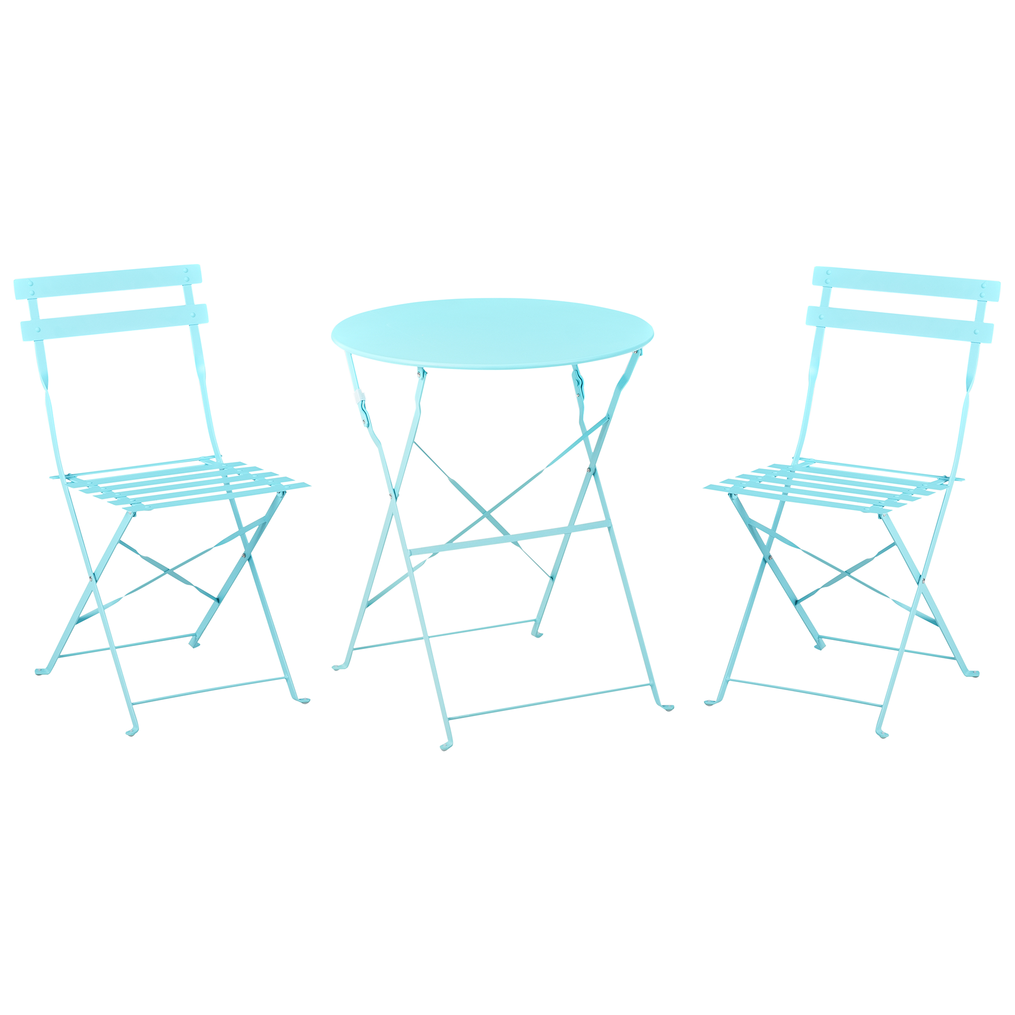 Bistrosetti taitettava FIORI metalli Turkoosi