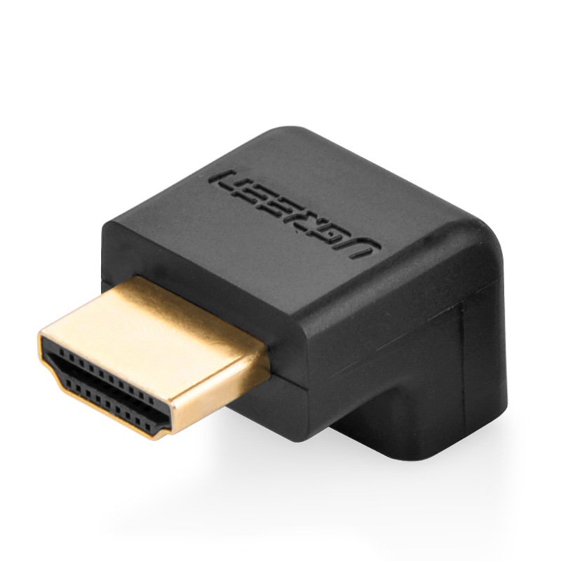 HDMI-kaapelin suorakulmainen liitin, musta