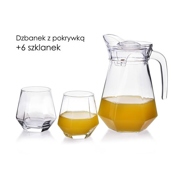 Juomasetti soodalasi ADEL Setti 1,4 l + 6x330 ml kirkas 7 osaa