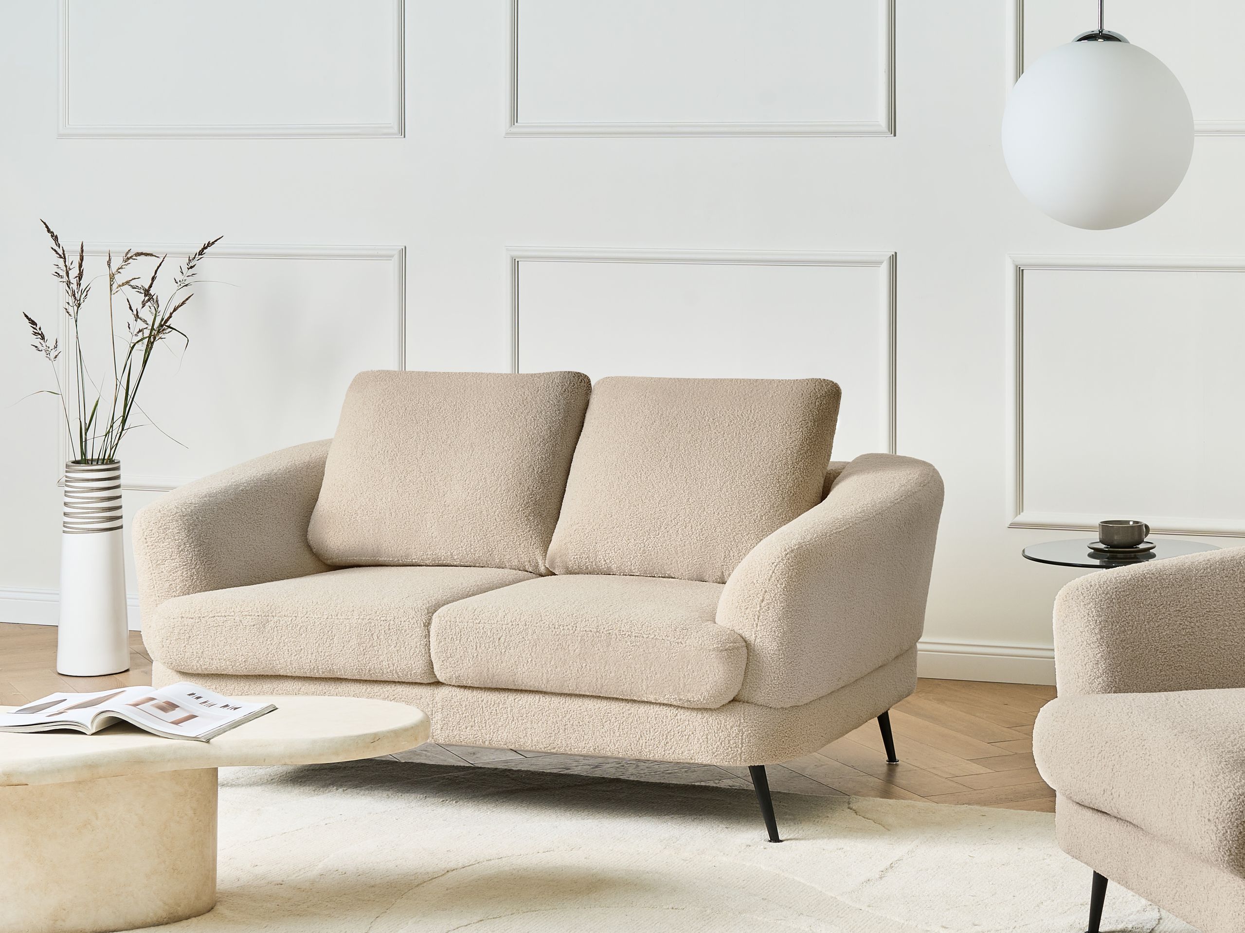 Sohva 2-istuttava KJAER buklee Vaaleanbeige