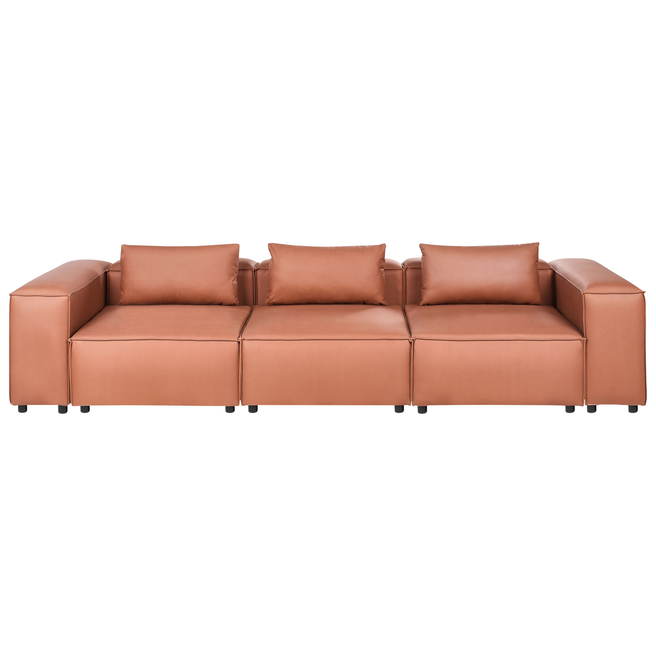 Moduulisohva 3-istuttava BRANDE keinonahka Kullanruskea