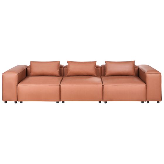 Moduulisohva 3-istuttava BRANDE keinonahka Kullanruskea