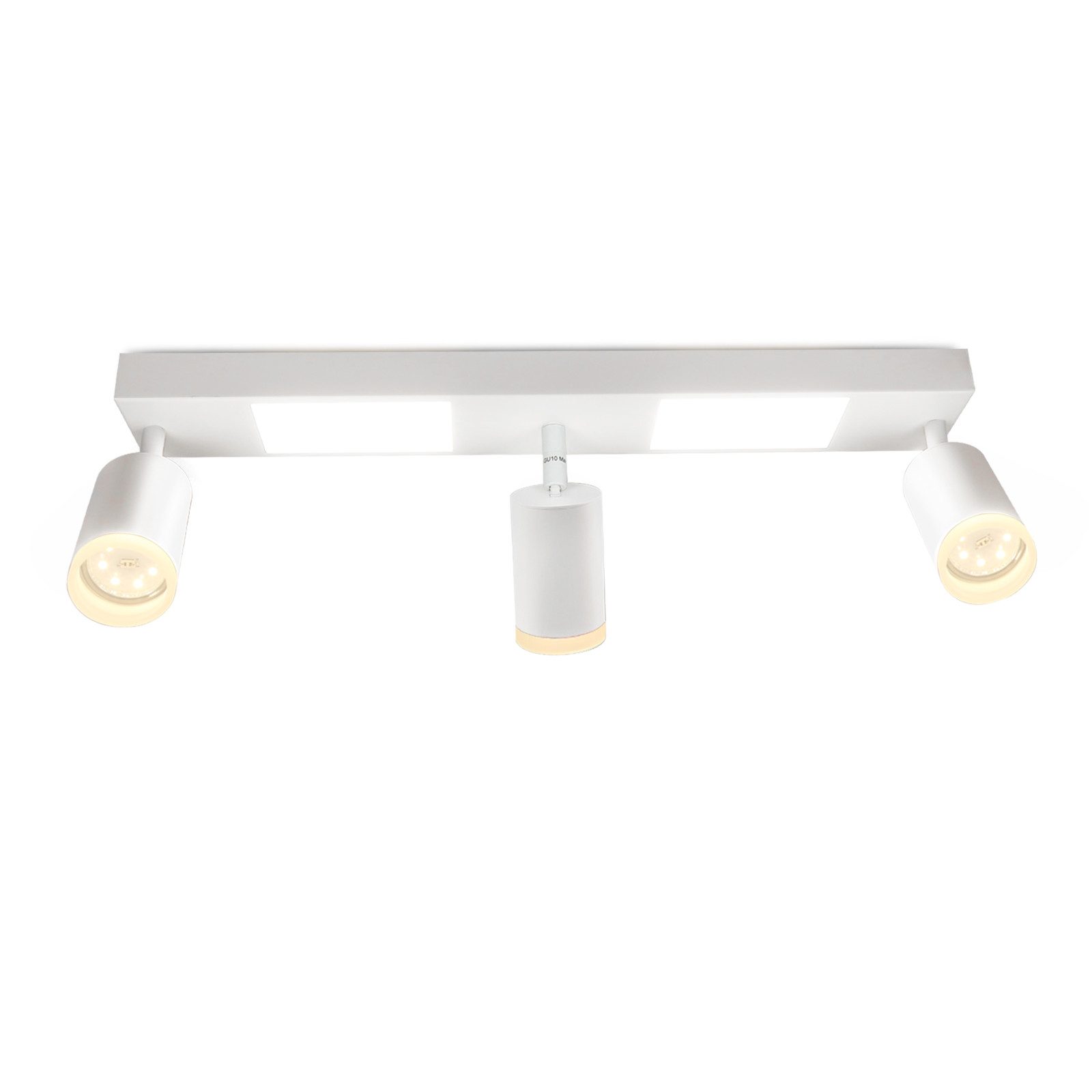 NETTLIFE Kattospottivalaisin 3 lamppua GU10 makuuhuoneeseen 3000k 20W lämmin valkoinen säädettävä