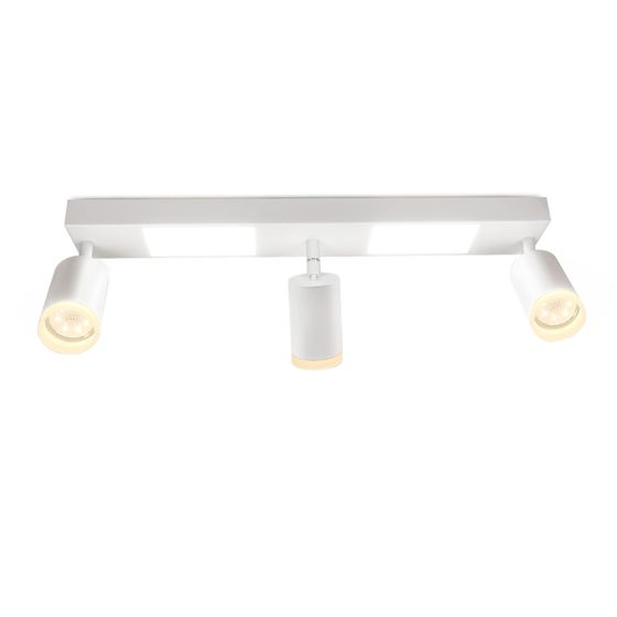 NETTLIFE Kattospottivalaisin 3 lamppua GU10 makuuhuoneeseen 3000k 20W lämmin valkoinen säädettävä