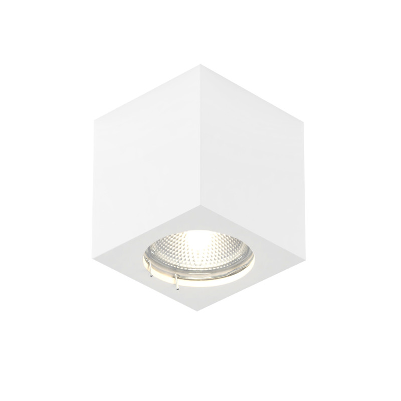 NETTLIFE valkoinen pinta - asennettava Kohdevalaisin GU10, neliönmuotoinen pinta - asennettava Kohdevalaisin 40WKipsi, pieni moderni Kattovalaisin