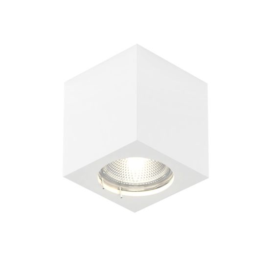 NETTLIFE valkoinen pinta - asennettava Kohdevalaisin GU10, neliönmuotoinen pinta - asennettava Kohdevalaisin 40WKipsi, pieni moderni Kattovalaisin