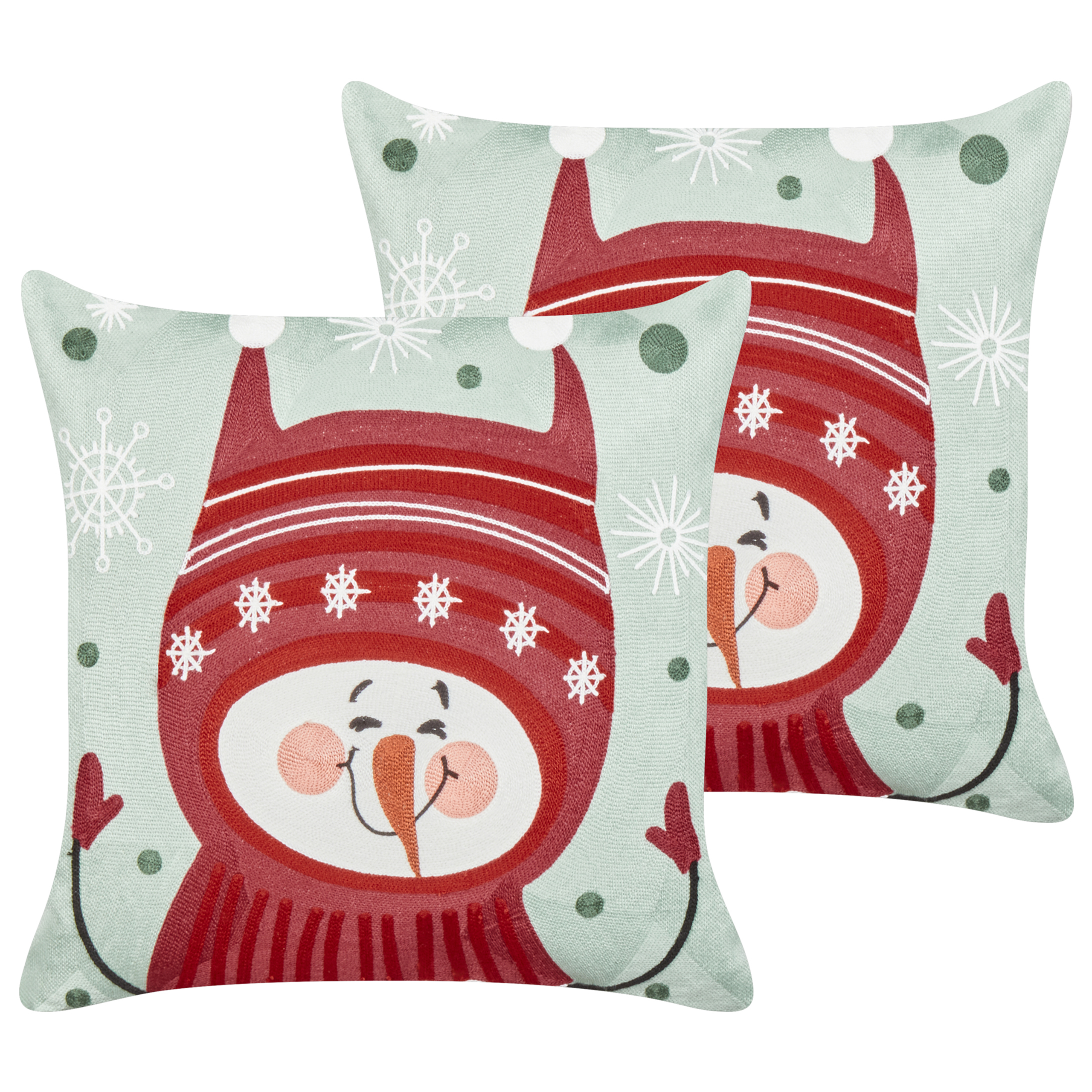 Koristetyynysetti 2 kpl CUPCAKE 45 x 45 cm Puuvilla Punainen