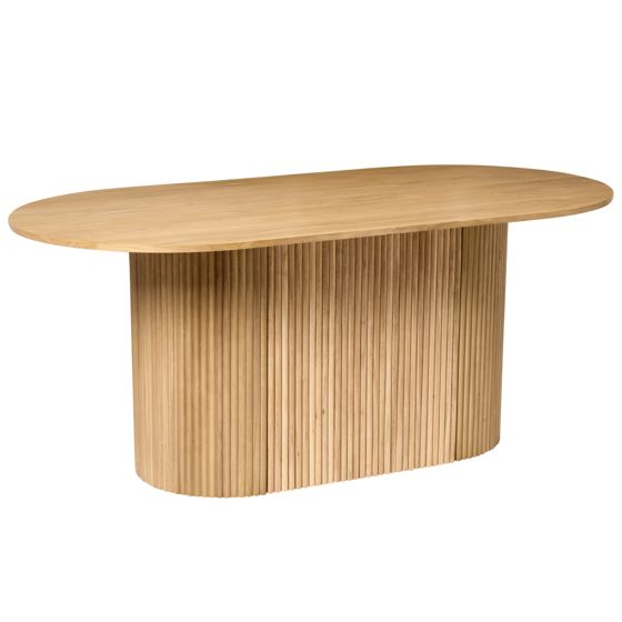 Ruokapöytä LUNNIN Vaalea tammiviilu 90 cm 180 cm