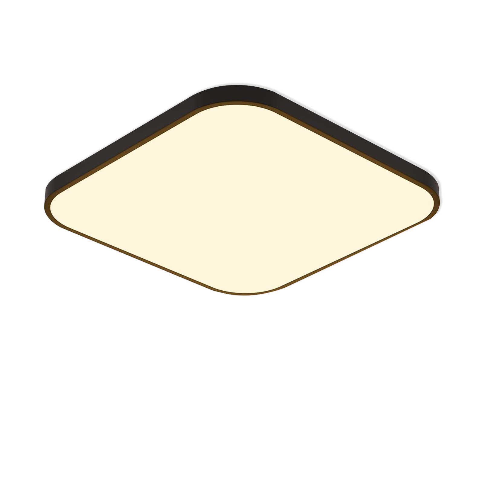 NETTLIFE LED-kattovalaisin, IP44 musta, 27 cm, 15 W, makuuhuoneKeittiö, himmennettäväKaukosäätimelläKylpyhuone neliön, muotoinen eteiseen