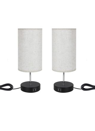 NETTLIFE 2 Kpl, pöytävalaisimia, USB-kosketusyövalaisin, musta Vintage-himmennettävä, pöytävalaisin, E27, lataustoiminnolla, moderni