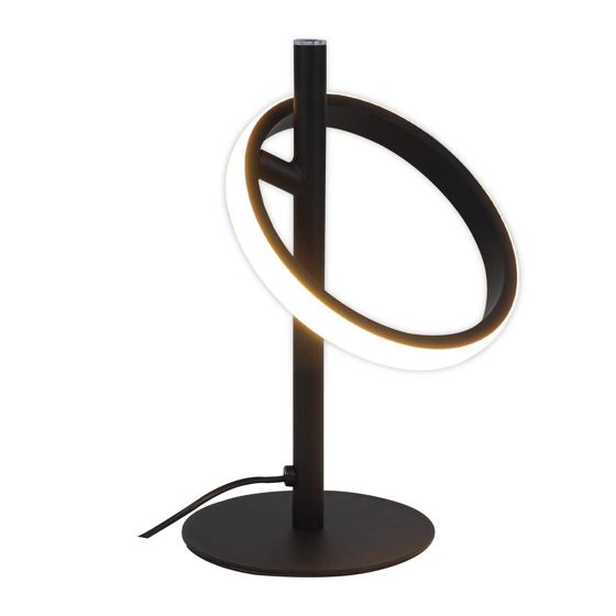 NETTLIFE moderni Valkoinen, LED - rengaspöytävalaisin, pyörivä, yöpöytävalaisin, irrotettavilla, renkailla, 13W