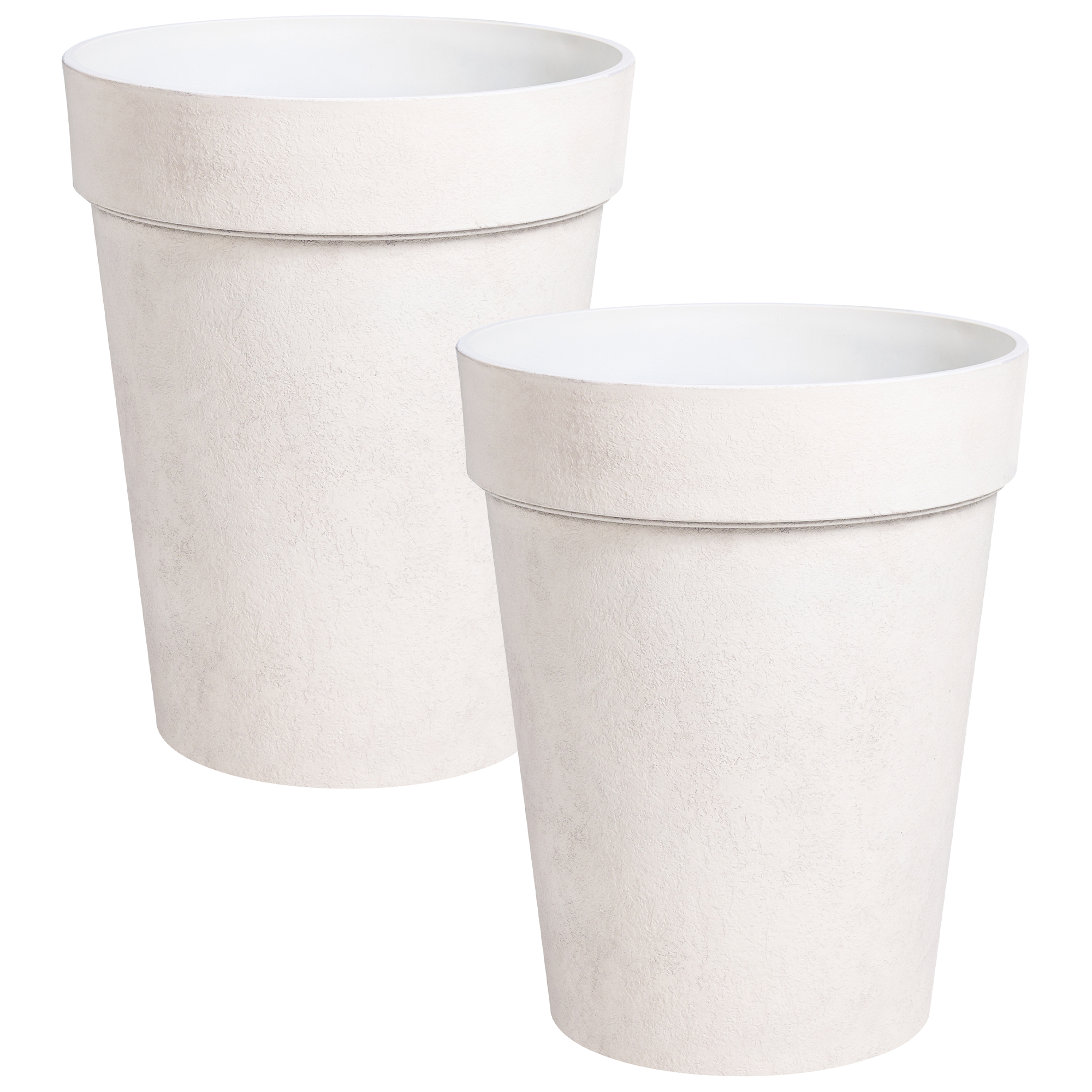 Kukkaruukkusetti 2 kpl TROLLIUS 41 cm Beige